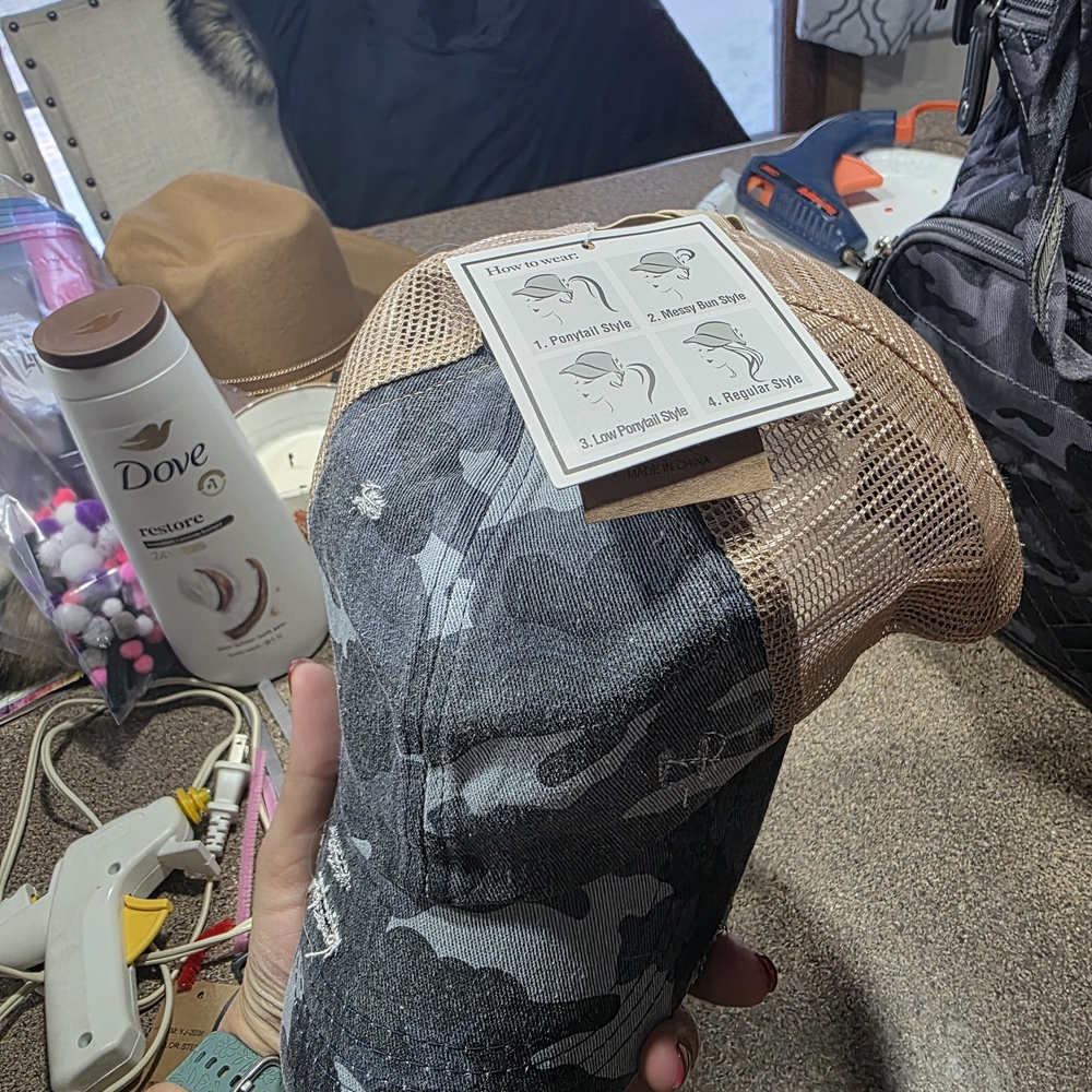 Camouflage and Tan Trucker Hat